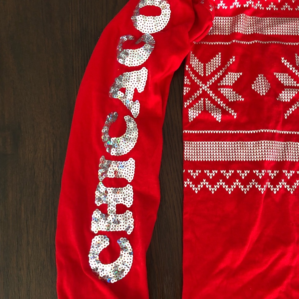 🆕Victoria Secret PINK Sequence Christmas Top - Picture 4 of 6